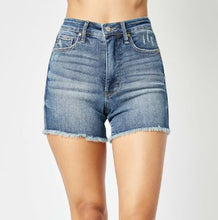 Load image into Gallery viewer, Judy Blue Fray Hem Tummy Control Shorts