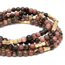 Load image into Gallery viewer, Set of beaded bracelets with gold accents on a white background