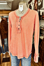 Load image into Gallery viewer, Mineral Wash Thumb Hole Cuff Top