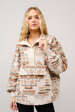 Load image into Gallery viewer, Aztec Jacquard Mock Neck Pullover