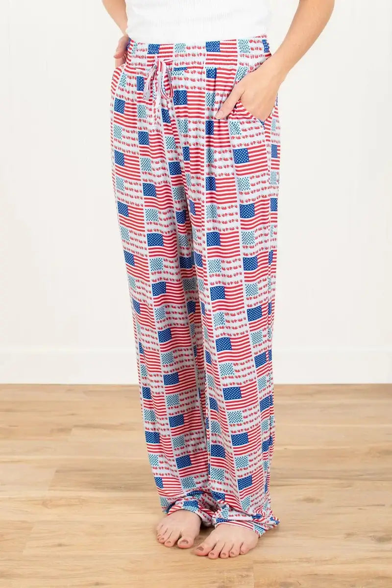American Farm Company - Fruit Flag Adult Bamboo Pajama Pants