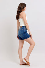 Load image into Gallery viewer, JUDY BLUE Dark Wash 2 Button Dad Denim Shorts