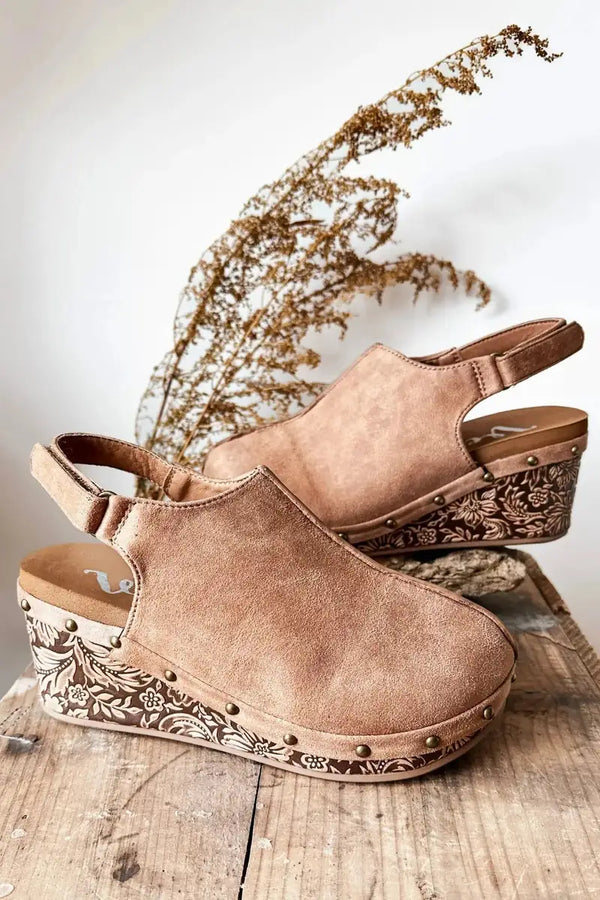 VERY G Miranda Mule Wedge Shoes