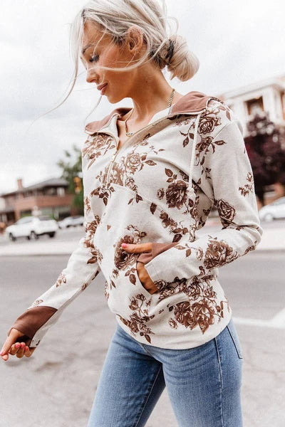 Ampersand Avenue Love Letter Half-Zip Hoodie