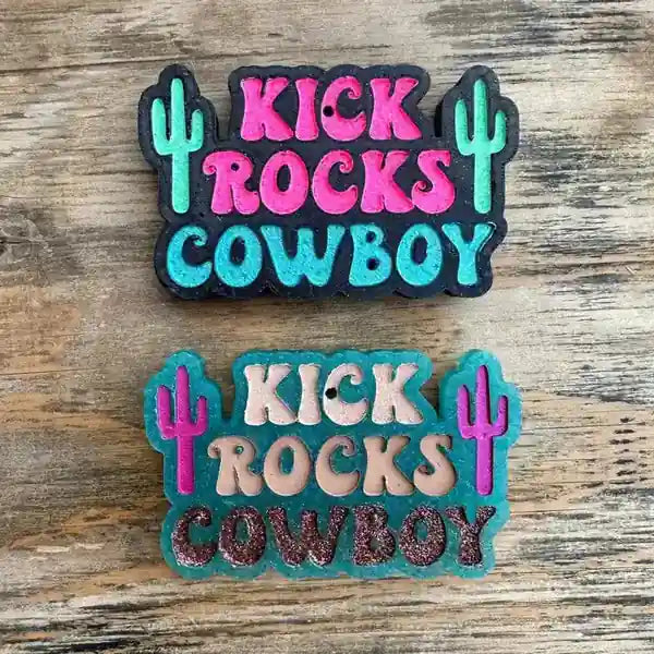 “Kick Rocks Cowboy” Car Freshie: Baja Cactus