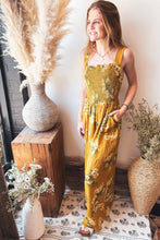 Load image into Gallery viewer, Goldenrod Floral Smocked Jumpsuit