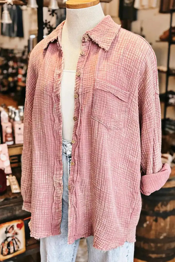 Double Gauze Button Down Shirt