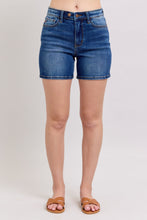 Load image into Gallery viewer, JUDY BLUE Dark Wash 2 Button Dad Denim Shorts