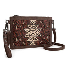 Load image into Gallery viewer, Trinity Ranch Floral Aztec Tooled Collection Clutch/Crossbody