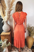 Load image into Gallery viewer, Solena Ruffle Sleeve Midi Dress