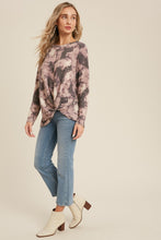 Load image into Gallery viewer, Twist-Front Crewneck Top Purple
