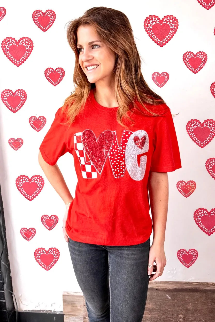 Patchwork LOVE T-Shirt