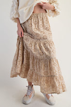 Load image into Gallery viewer, Sunlit Daydream Eyelet Maxi Skirt