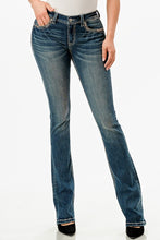 Load image into Gallery viewer, GRACE IN LA Easyfit Embellished Scroll Pocket Bootcut Jeans