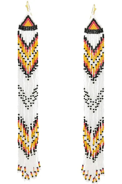 Long Seed Bead Earrings