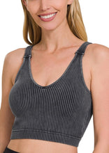 Load image into Gallery viewer, Mineral Wash Ribbed Bralette