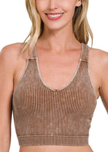 Load image into Gallery viewer, Mineral Wash Ribbed Bralette