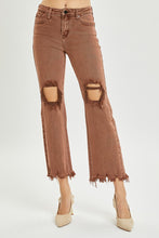 Load image into Gallery viewer, RISEN Espresso Straight Crop Jean