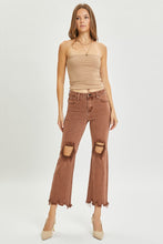 Load image into Gallery viewer, RISEN Espresso Straight Crop Jean