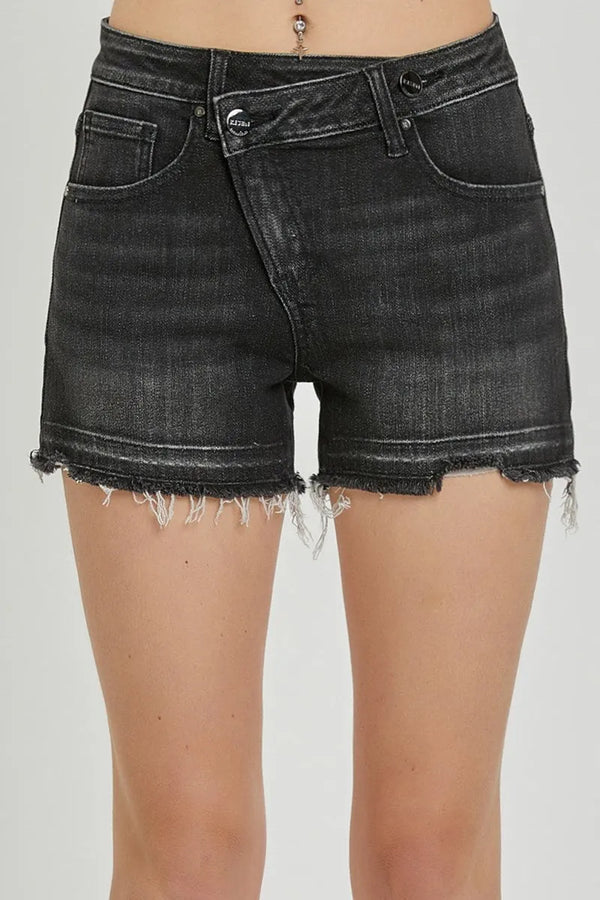 RISEN Black Mid Rise Shorts