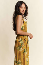 Load image into Gallery viewer, Goldenrod Floral Smocked Jumpsuit