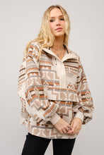 Load image into Gallery viewer, Aztec Jacquard Mock Neck Pullover