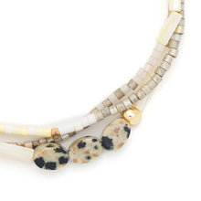 Load image into Gallery viewer, Necklace with natural stone beads on a white background
