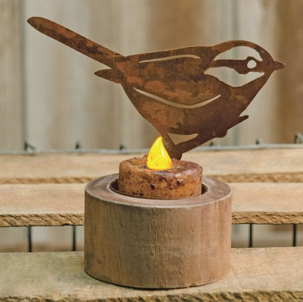 Rusty Bird Tealight Holder