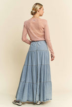 Load image into Gallery viewer, Prairie Skies Denim Maxi Skirt