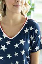 Load image into Gallery viewer, Chloe Stars + Stripes Tee