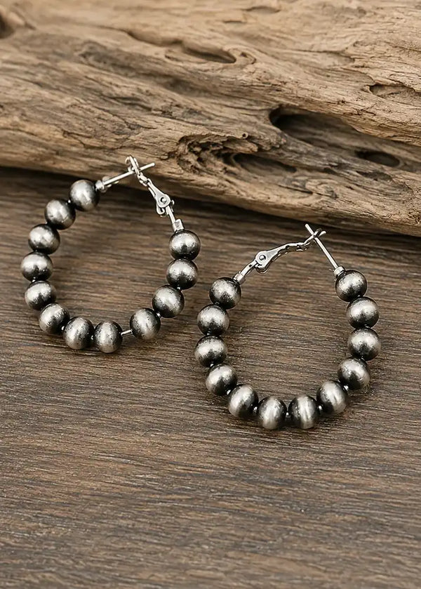 High Desert Bead Hoop Earrings