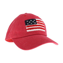 Load image into Gallery viewer, Chenille USA Flag Patch Ball Cap