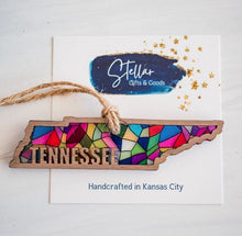 Load image into Gallery viewer, Stained Glass  State Holiday Ornaments - Tennessee