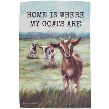 Load image into Gallery viewer, Primitives by Kathy - Home Where My Goats Are Garden Flag