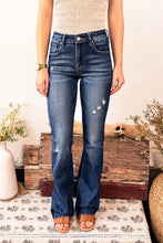 Load image into Gallery viewer, RISEN Mid Rise Flare Small Distressed Jean