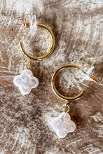 Load image into Gallery viewer, Dylan Designs - Pearl Hoop Clover Earring EG11
