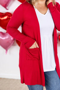 Michelle Mae Classic Cardigan Red