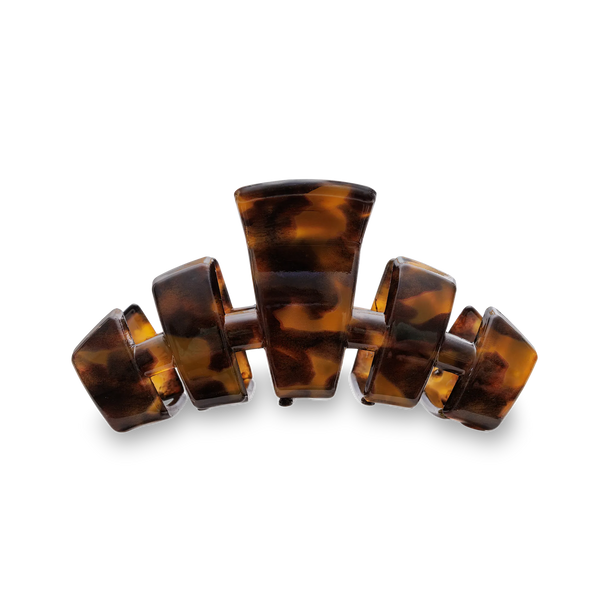 TELETIES - Classic Hair Clip | Medium | Tortoise