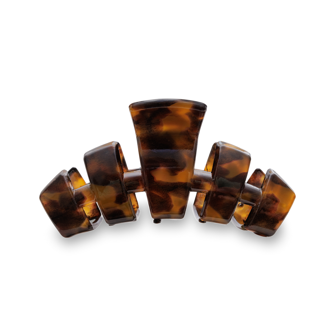 TELETIES - Classic Hair Clip | Medium | Tortoise
