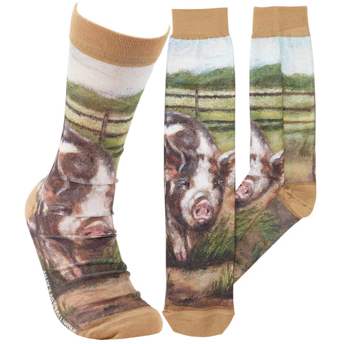 Primitives by Kathy - Kune Kune Pig Socks