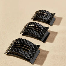 Load image into Gallery viewer, TELETIES - Flat Rectangle Hair Clip | Large | Jet Black Quilted