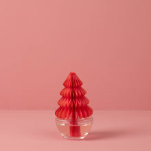 Load image into Gallery viewer, Red tree-shaped object on a pink background