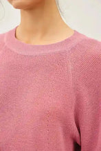 Load image into Gallery viewer, Be Cool - LIGHTWEIGHT RIBBED KNIT RAGLAN SHORT SLEEVE SWEATER TOP