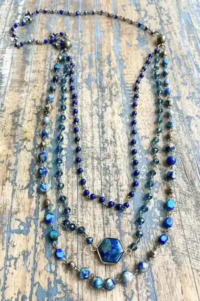 Dylan Designs - Janet Necklace Blue