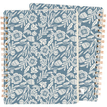 Load image into Gallery viewer, Primitives by Kathy - Blue Folk Florals Spiral Notebook