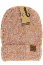 Load image into Gallery viewer, C.C Beanie - Soft Boucle Knit Cuff CC Beanie Peach Pink