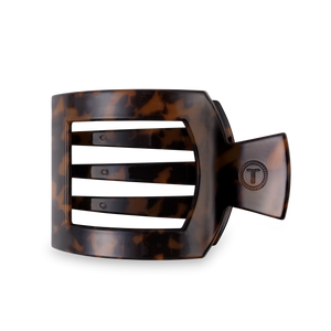 TELETIES - Square Flat Hair Clip | Large | Tortoise