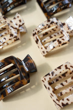 Load image into Gallery viewer, TELETIES - Square Flat Hair Clip | Med. | Blonde Tortoise