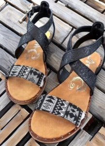 Karma Tooled Leather Sandal