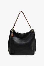 Load image into Gallery viewer, Jen &amp; Co. - Amber Tassel Hobo Bag Black